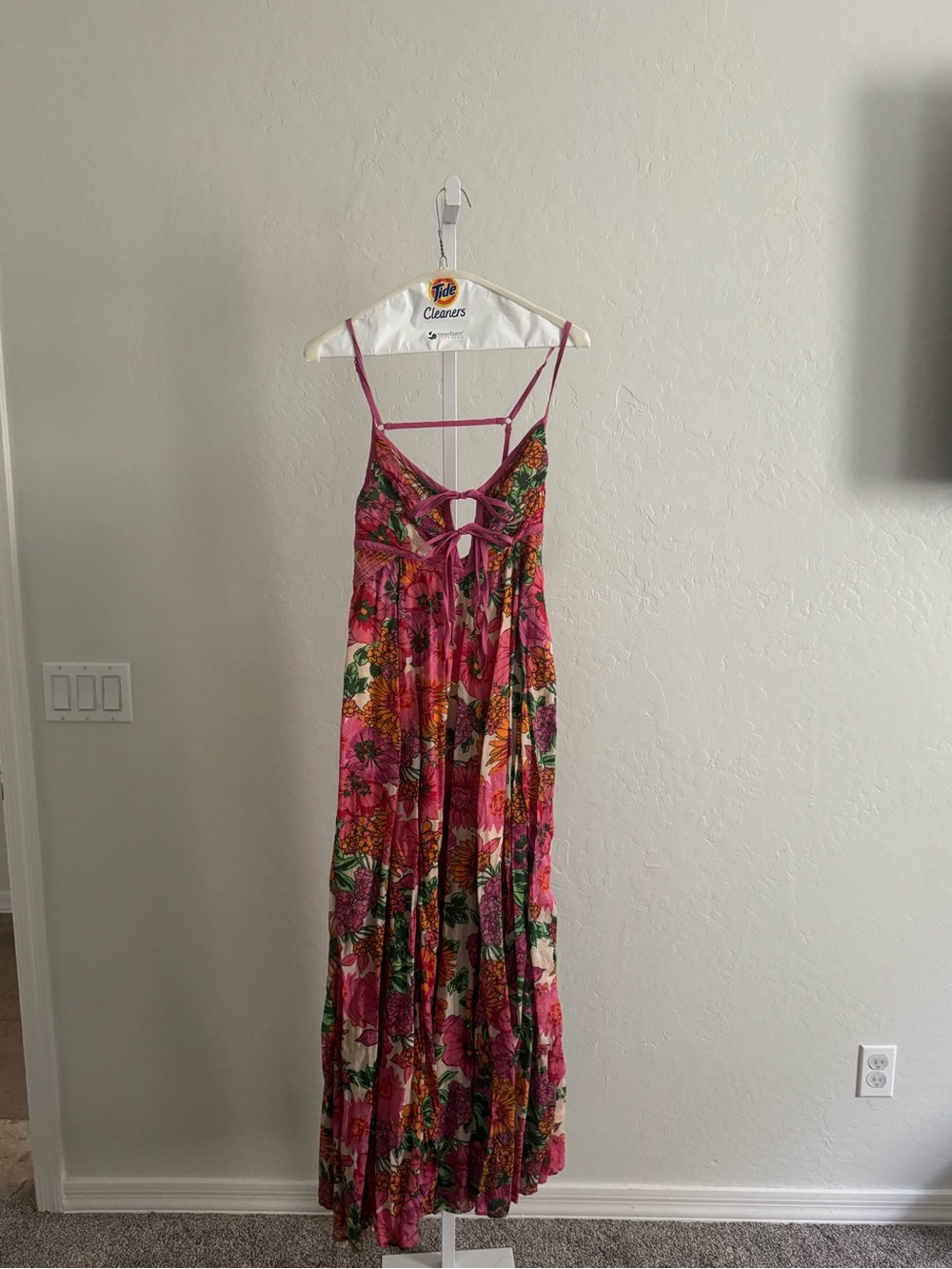 Free People Pink Floral Maxi Dress